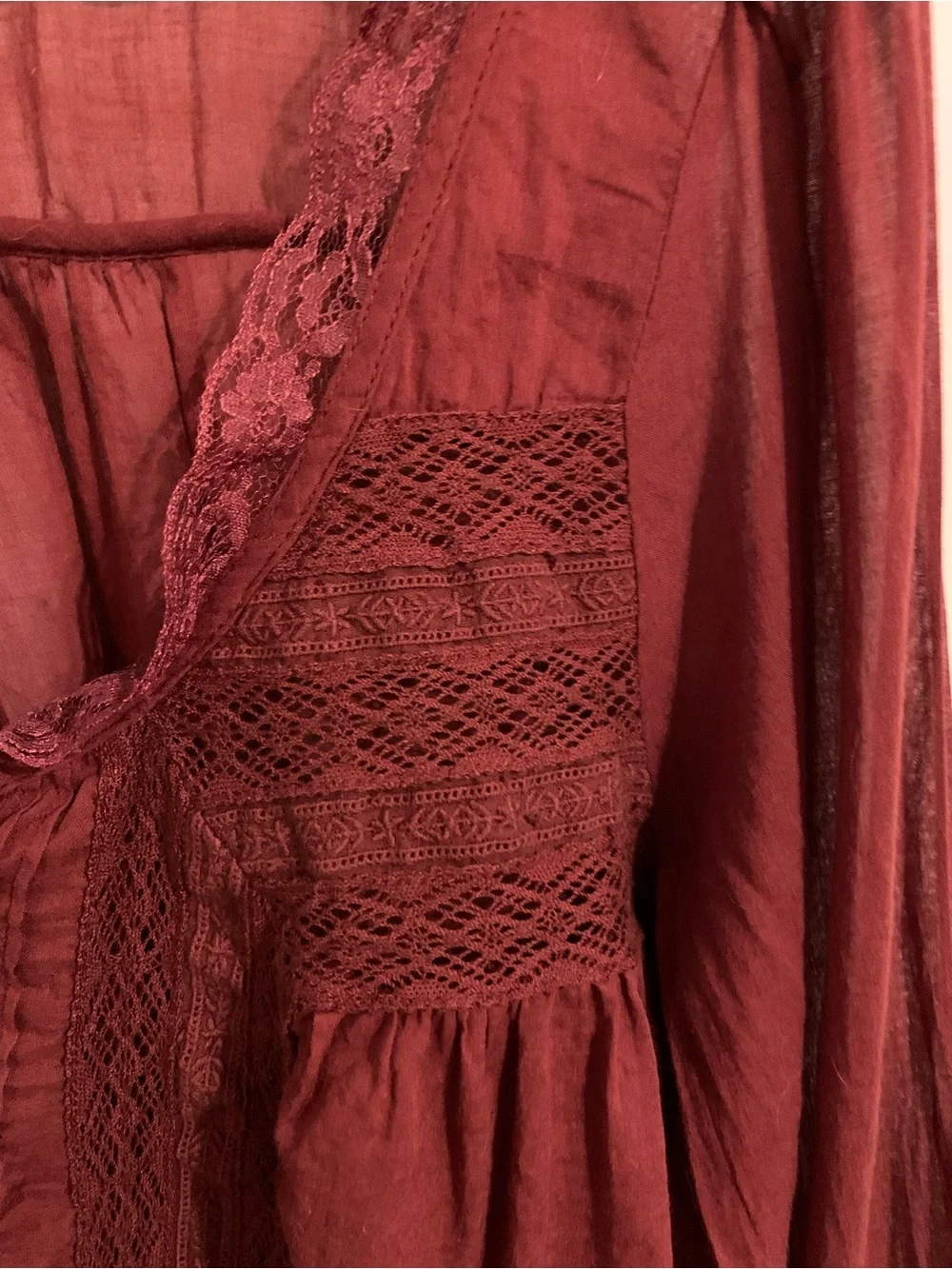 Free People lightweight burgundy